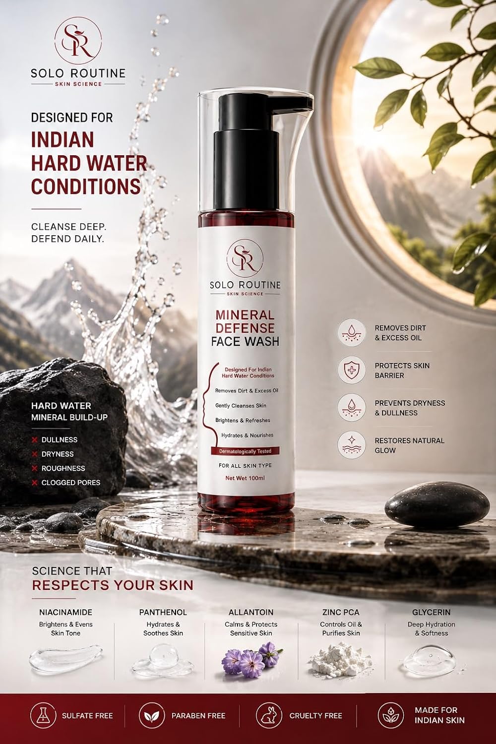 Mineral Defense Face Wash for All Skin Types, 100ml